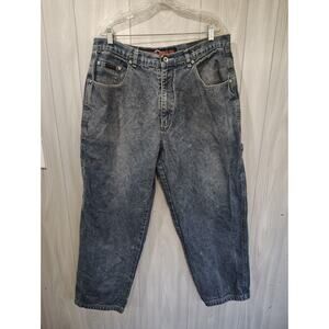Vibes Jeans Mens Wide Leg Baggy Jeans Y2K Size 38x32